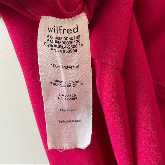 Aritzia-wilfred Raspberry Keyhole Back Peplum Tank Blouse (Size:Small) - Picture 9 of 10